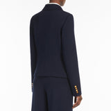 Double-breasted jersey blazer