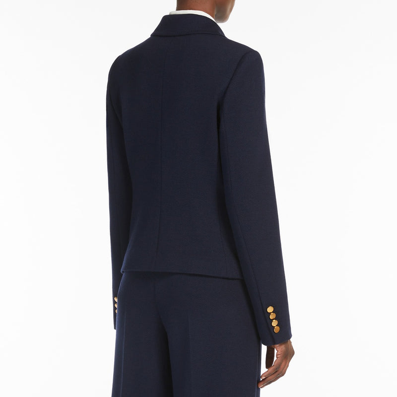 Double-breasted jersey blazer