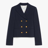 Double-breasted jersey blazer