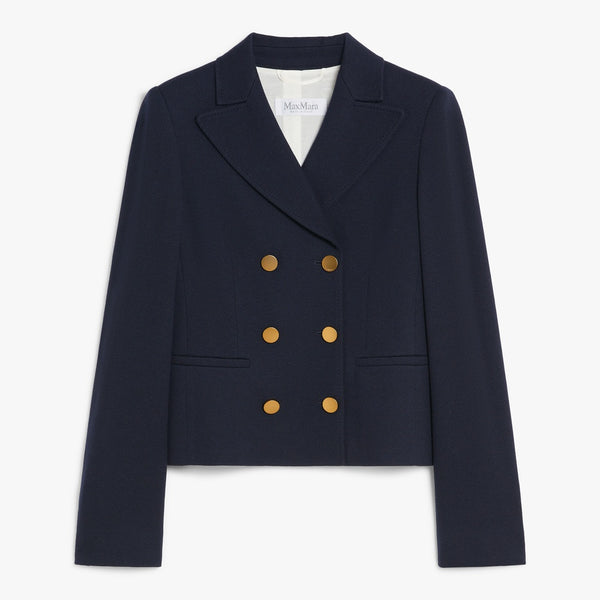 Double-breasted jersey blazer