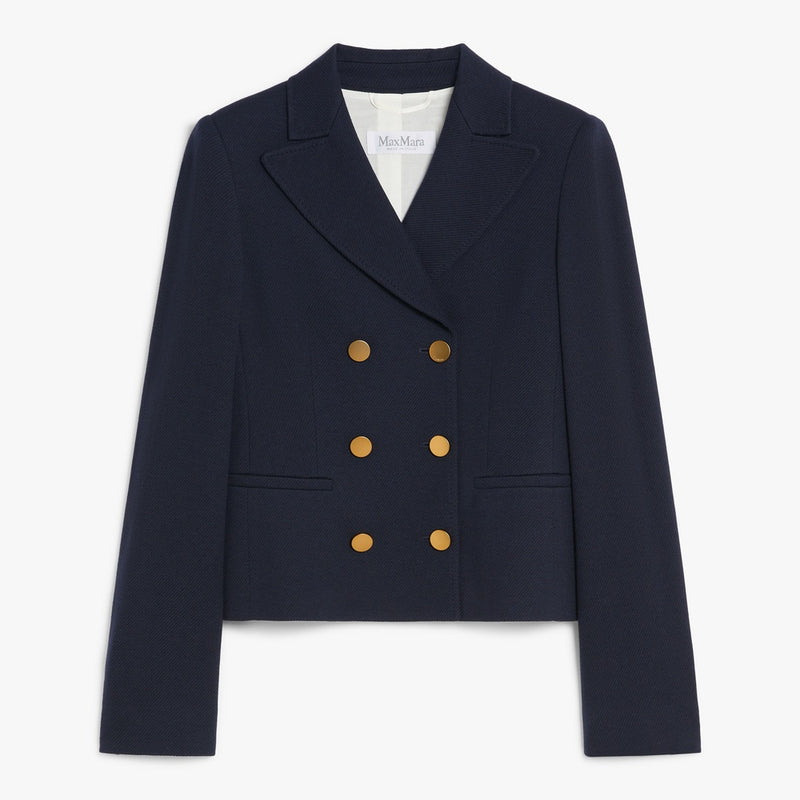 Double-breasted jersey blazer