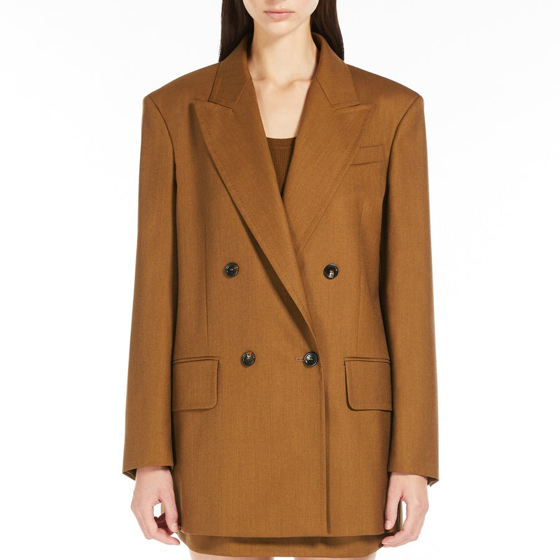 Olimpia Jacket in mohair wool and silk canvas