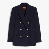 Wool satin crepe blazer