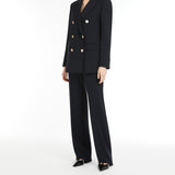 Wool satin crepe blazer