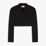 Short pinstriped blazer