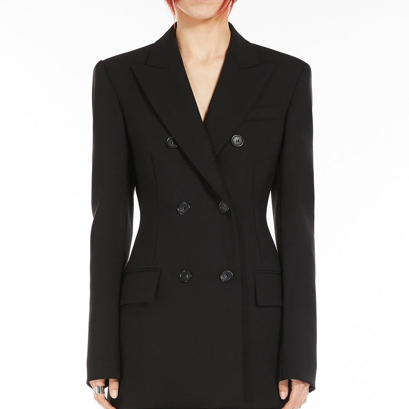 Stretch wool fitted blazer