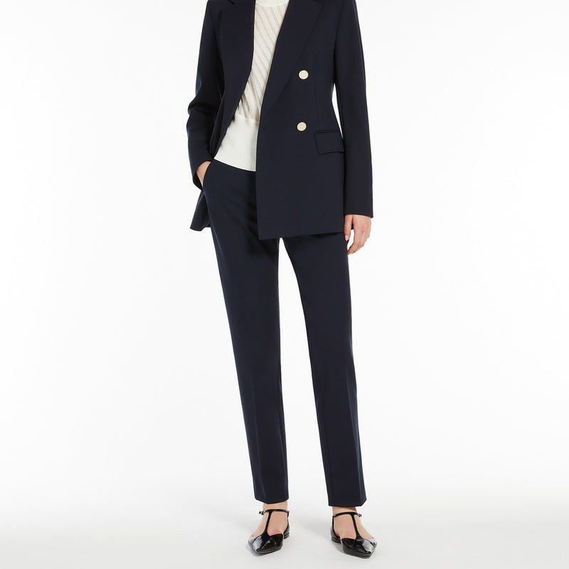 Double-breasted jersey blazer