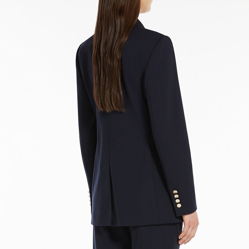 Double-breasted jersey blazer