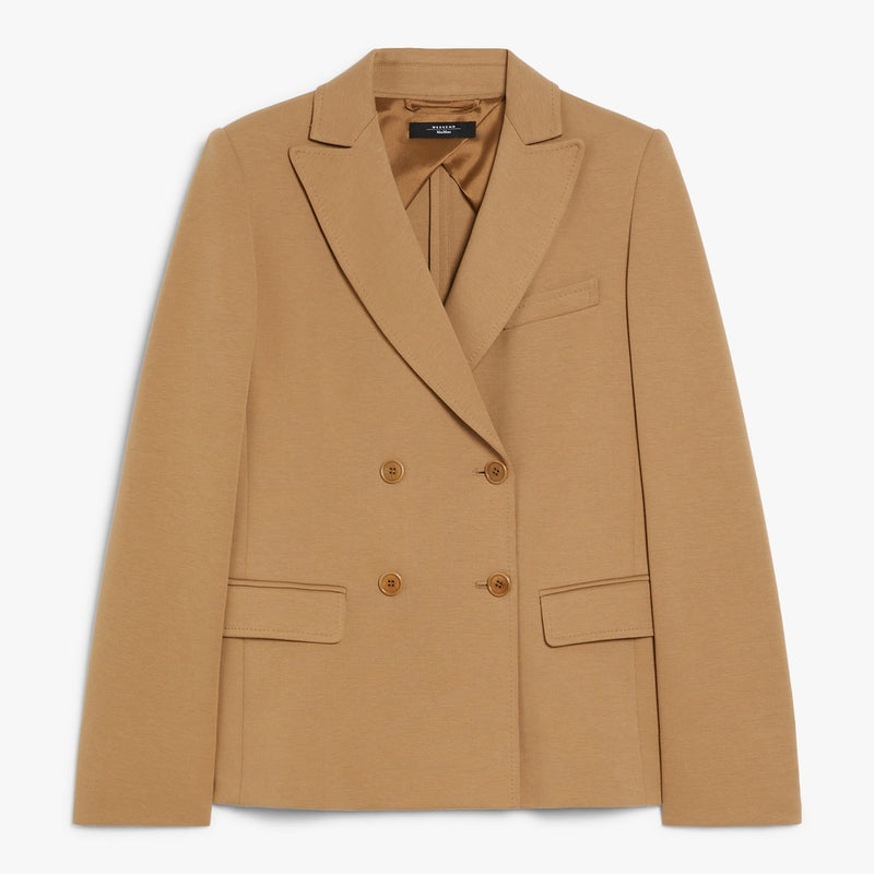 Double-breasted jersey blazer