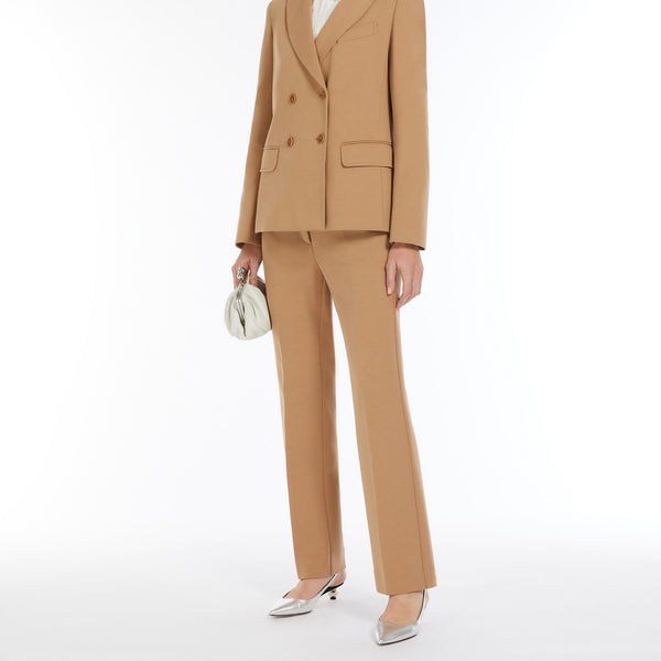 Double-breasted jersey blazer
