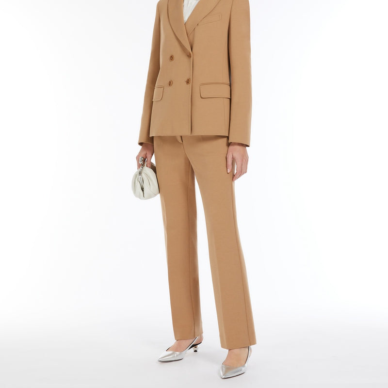 Double-breasted jersey blazer