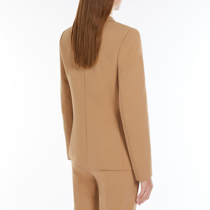 Double-breasted jersey blazer