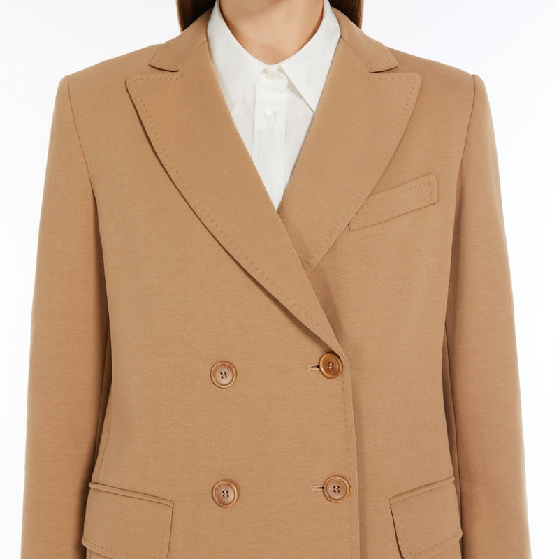 Double-breasted jersey blazer