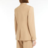 Double-breasted blazer in stretch wool canvas