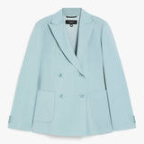 Double-breasted blazer in stretch wool canvas