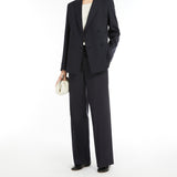 Double-breasted blazer in stretch wool canvas