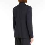 Double-breasted blazer in stretch wool canvas