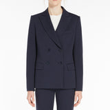 Double-breasted jersey blazer