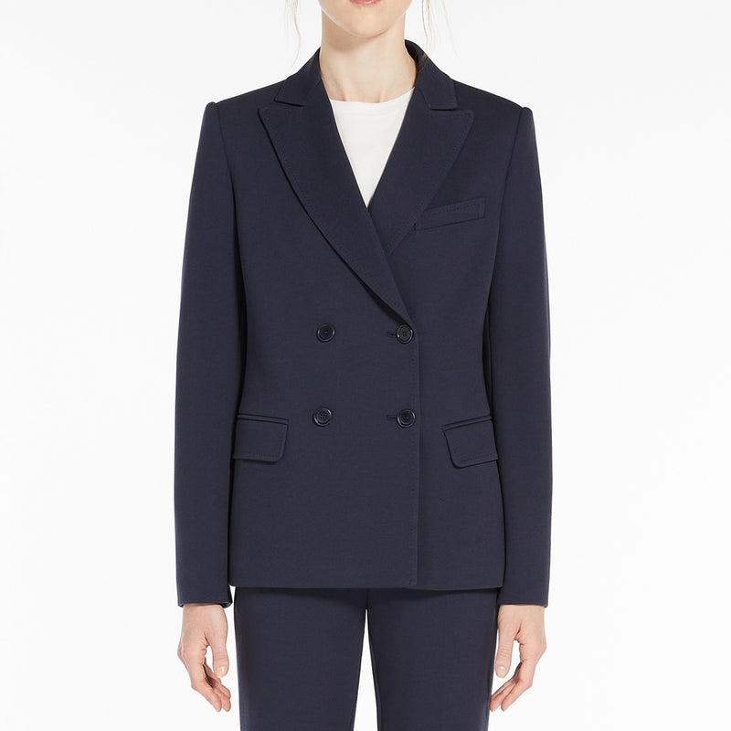 Double-breasted jersey blazer