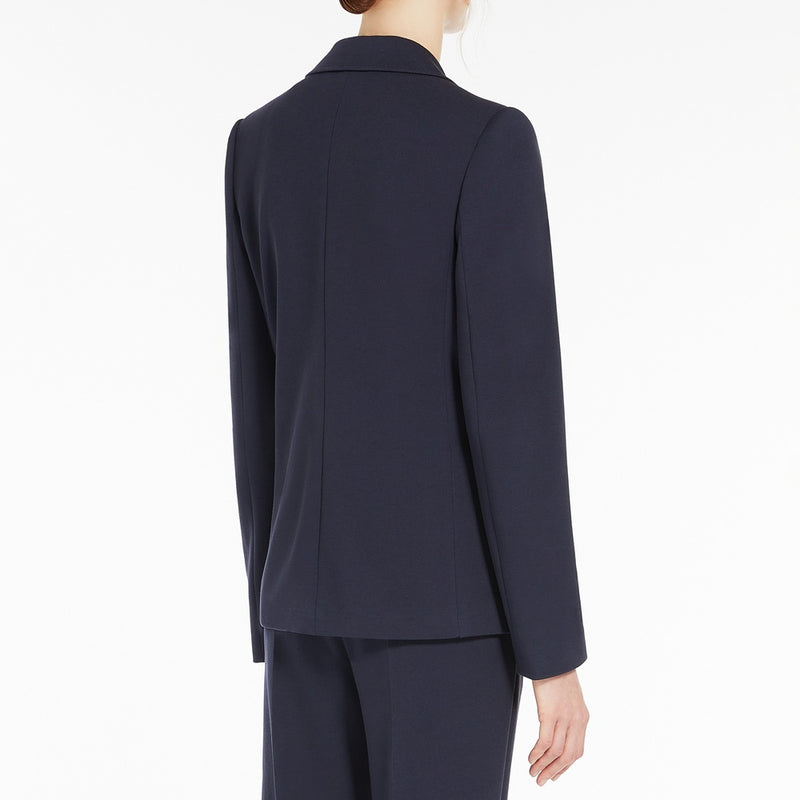 Double-breasted jersey blazer