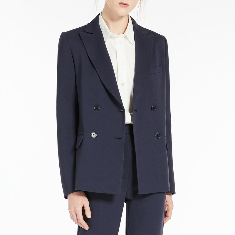 Double-breasted jersey blazer