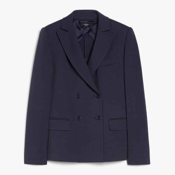 Double-breasted jersey blazer