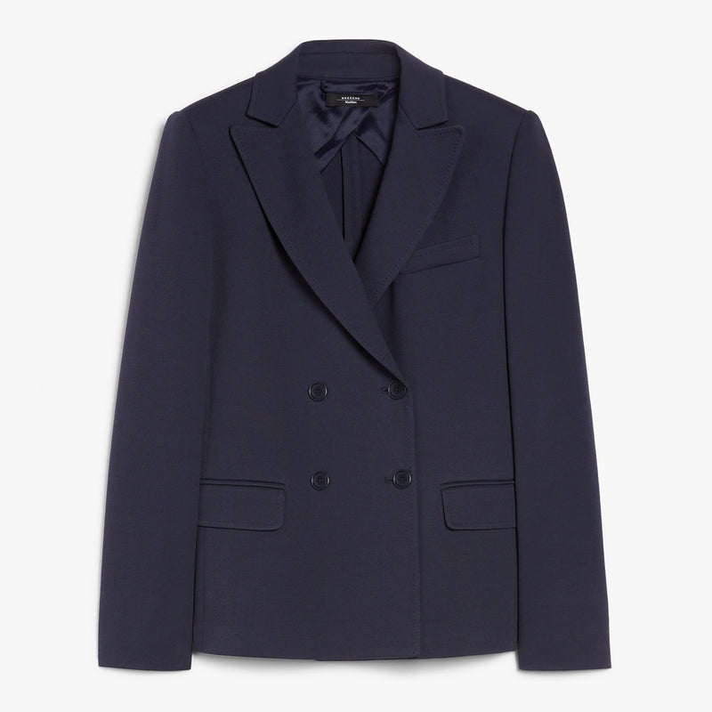 Double-breasted jersey blazer