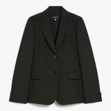 Single-breasted blazer in stretch viscose-blend canvas