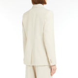 Double-breasted blazer in stretch wool canvas