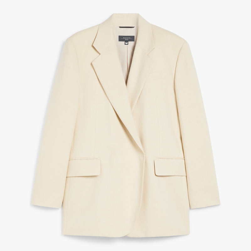 Viscose and linen blazer