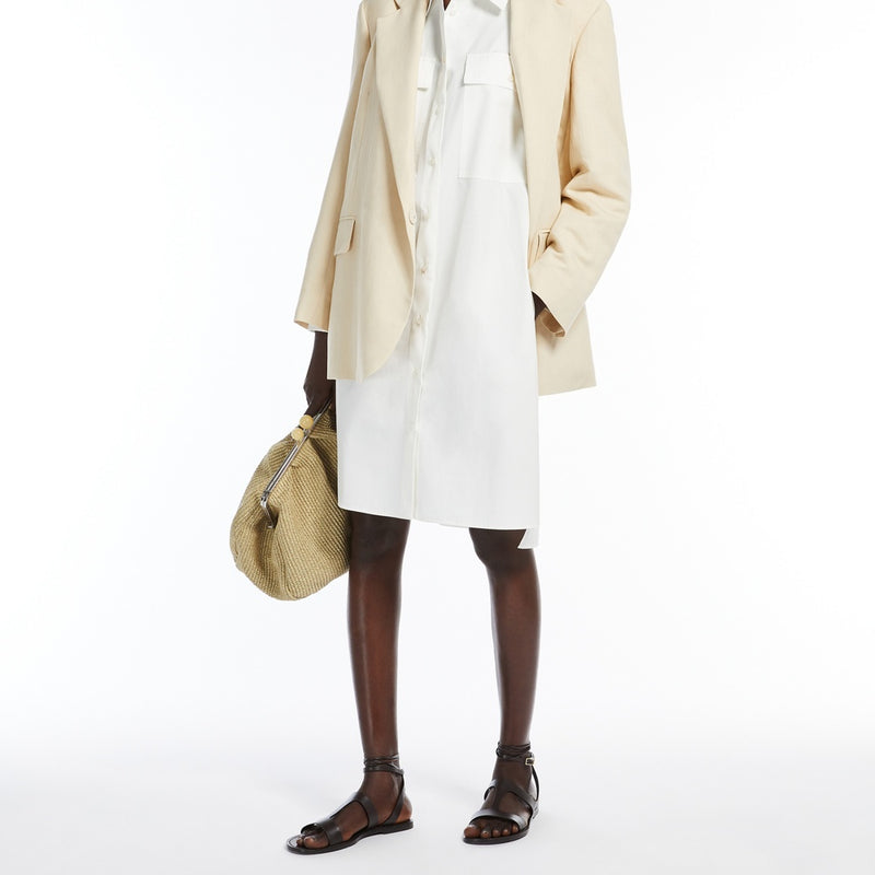 Viscose and linen blazer
