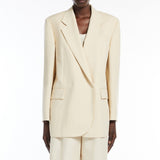 Viscose and linen blazer