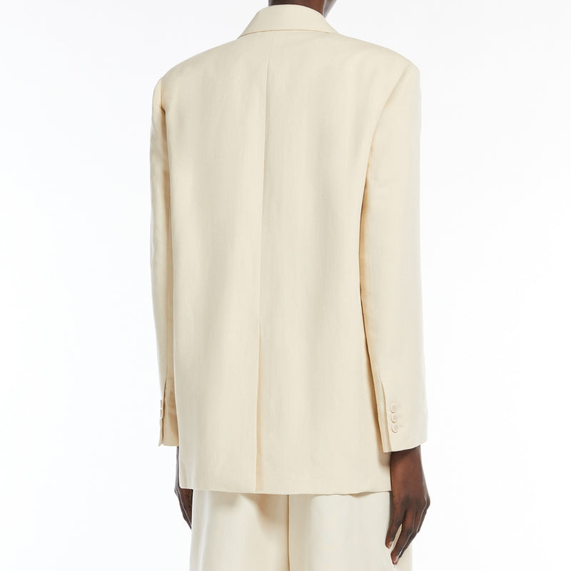 Viscose and linen blazer