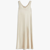 Flowing silk satin dress