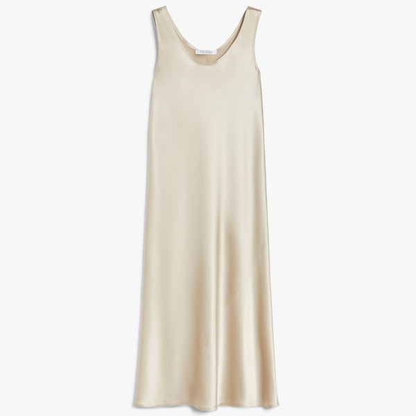 Flowing silk satin dress