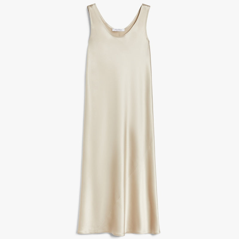 Flowing silk satin dress