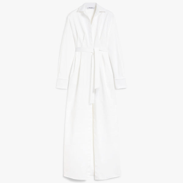 Stretch gabardine shirt dress