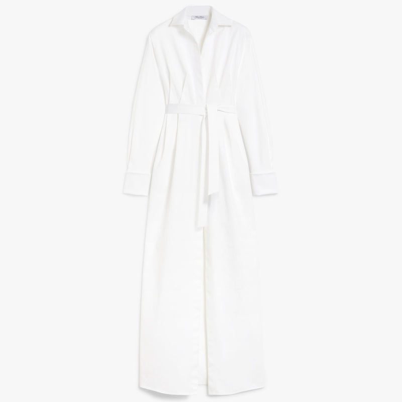 Stretch gabardine shirt dress