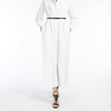 Stretch gabardine shirt dress