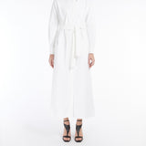 Stretch gabardine shirt dress