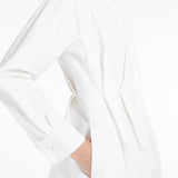 Stretch gabardine shirt dress