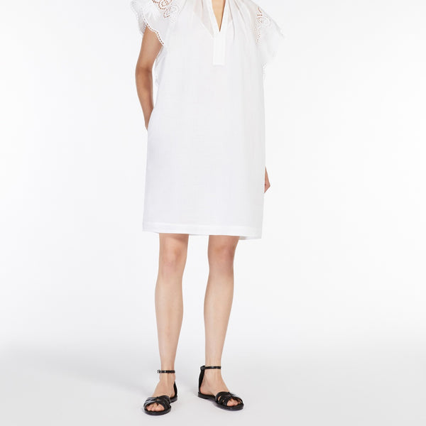 Ramie canvas mini dress
