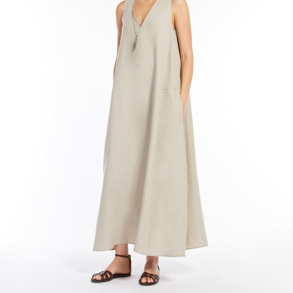 Flared linen dress