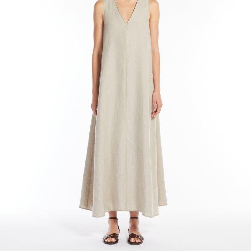 Flared linen dress