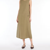 Linen and silk sleeveless dress