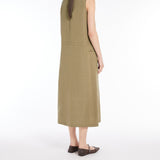 Linen and silk sleeveless dress