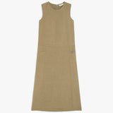 Linen and silk sleeveless dress