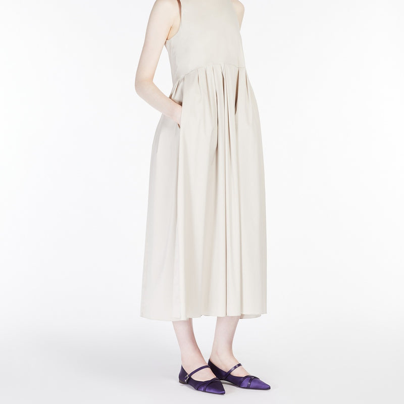 Sleeveless poplin dress
