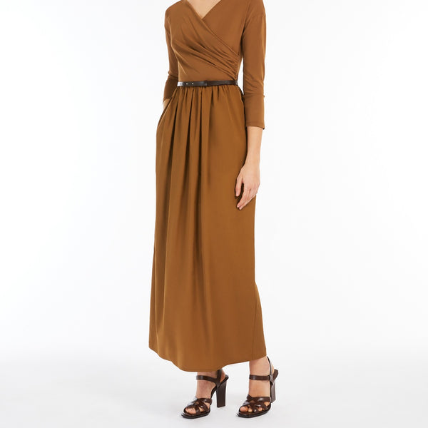 Cotton poplin and jersey dress