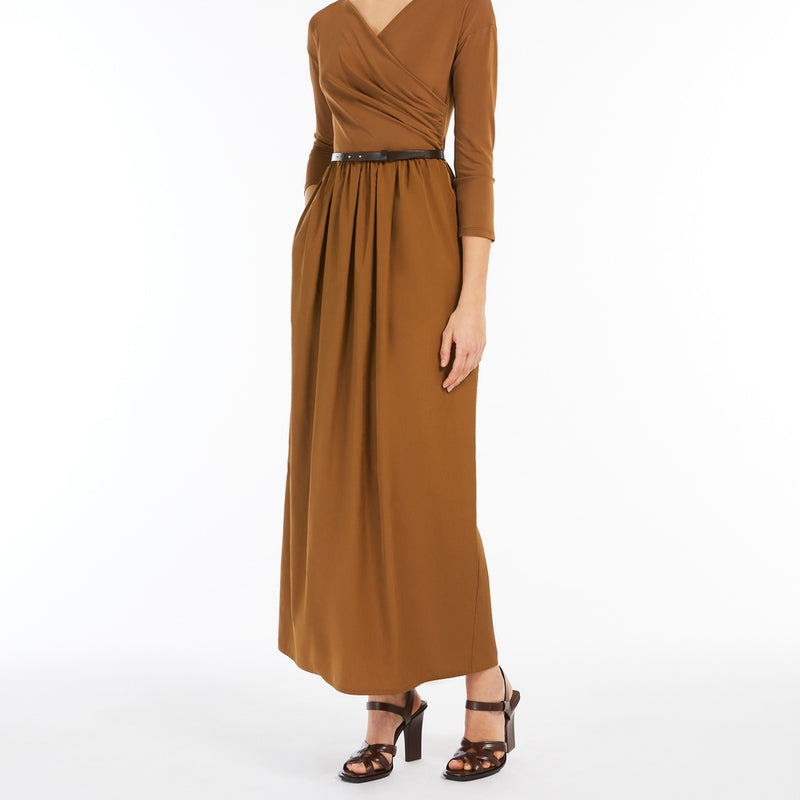Cotton poplin and jersey dress
